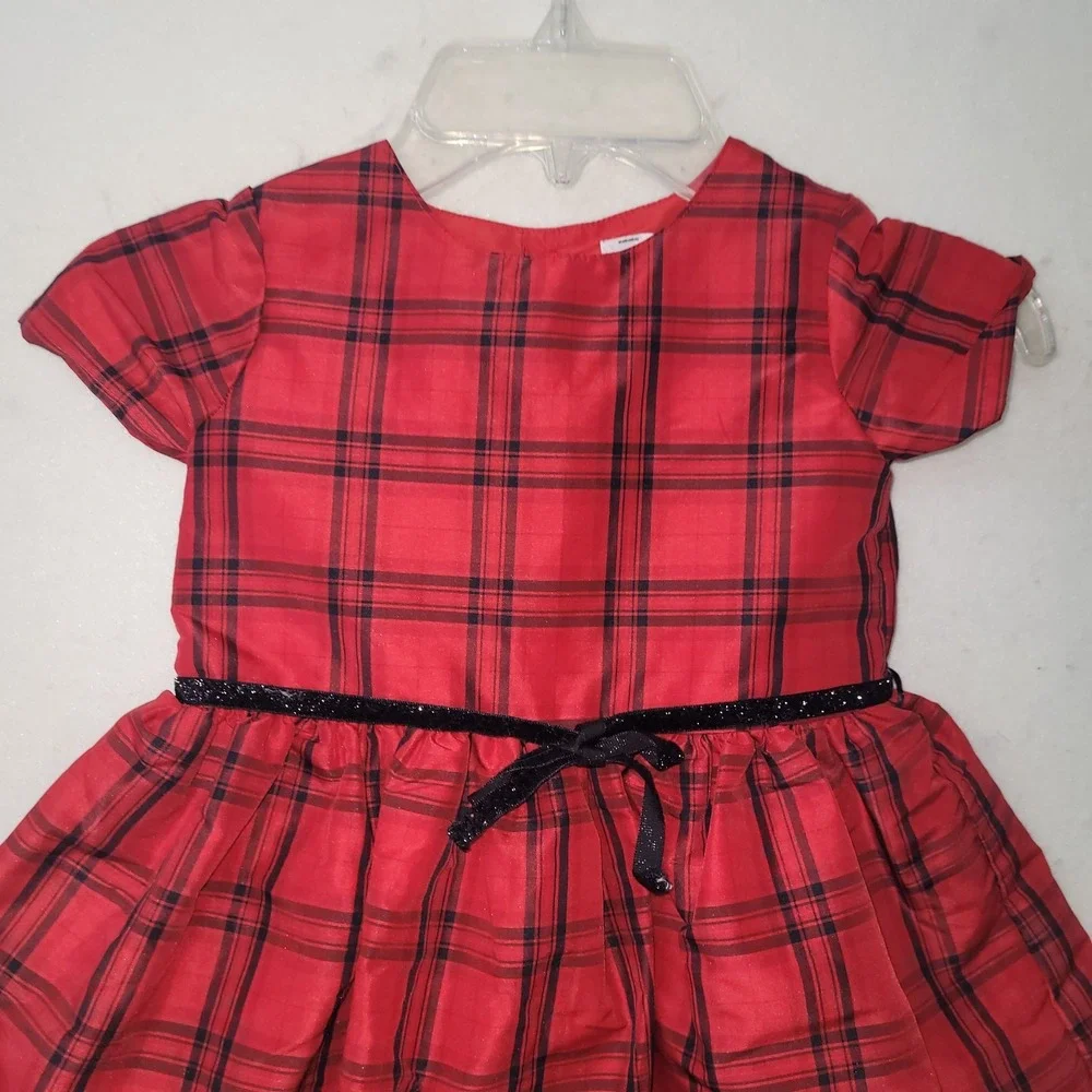 Carters Dress Girl 24M Red Black Plaid‎ Lined Holiday Party Wedding Princess